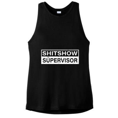 Shitshow Supervisor : Funny Supervisor Of The Shitshow Ladies PosiCharge Tri-Blend Wicking Tank