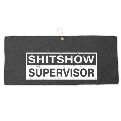 Shitshow Supervisor : Funny Supervisor Of The Shitshow Large Microfiber Waffle Golf Towel