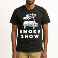 Smoke Show Funny BBQ Grilling Meat Grill Burnt Ends Barbecue Tall T-Shirt