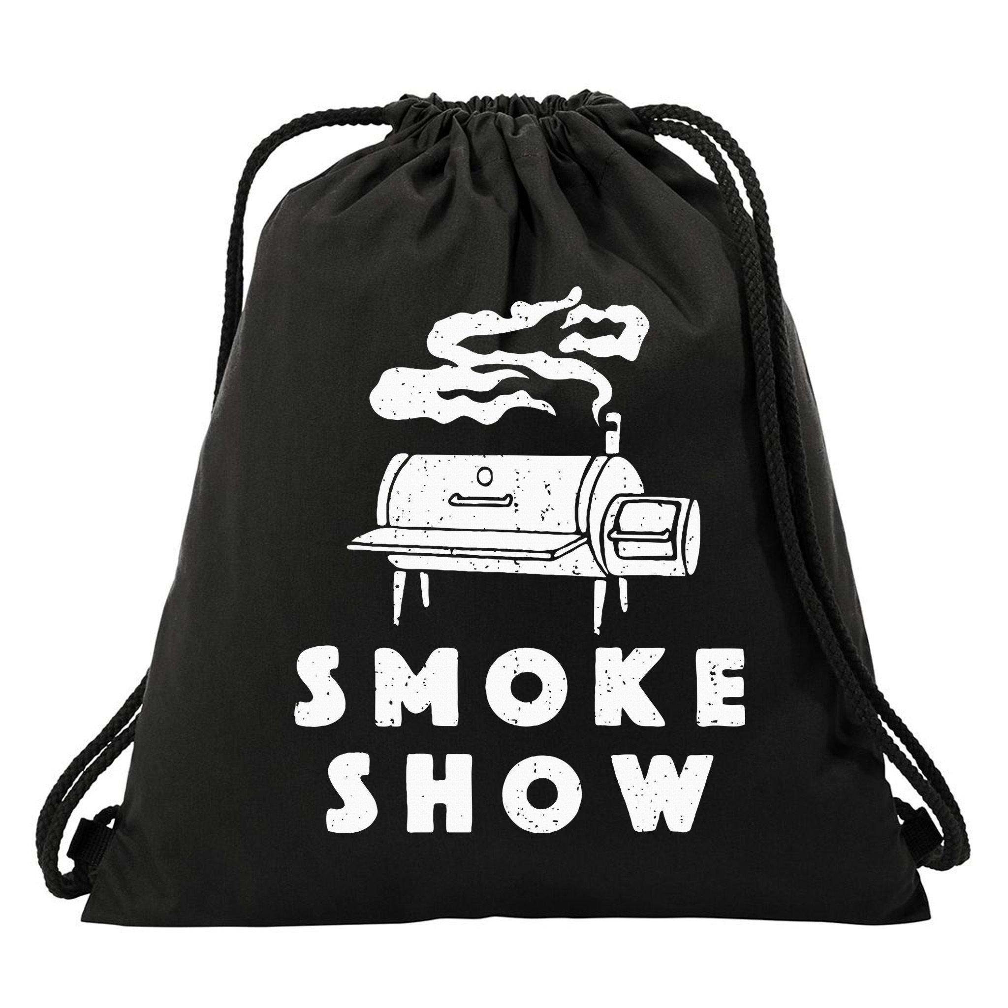 Smoke Show Funny BBQ Grilling Meat Grill Burnt Ends Barbecue Drawstring Bag