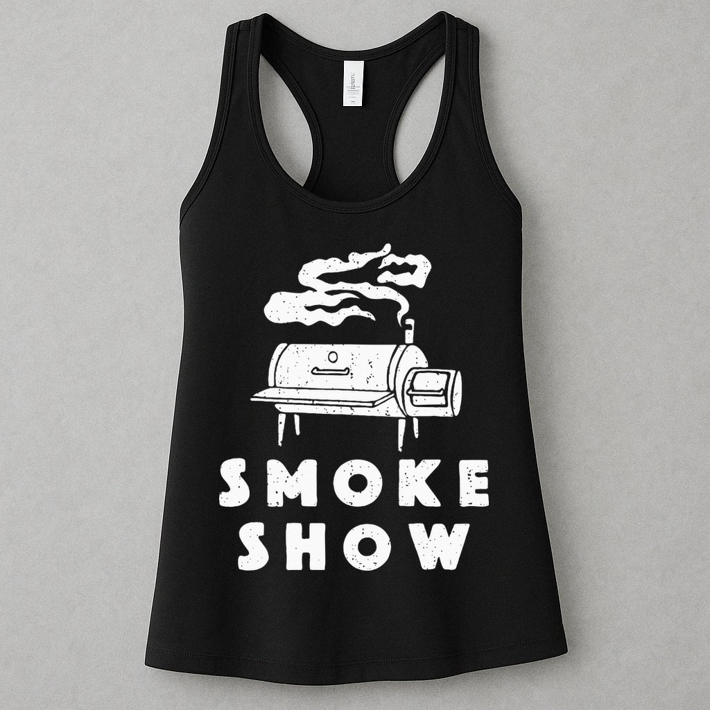 Smoke Show Funny BBQ Grilling Meat Grill Burnt Ends Barbecue Womens Tank Top