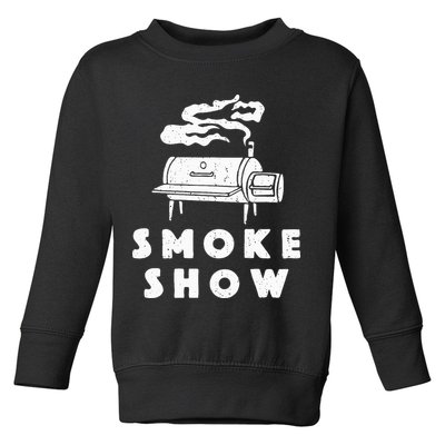 Smoke Show Funny BBQ Grilling Meat Grill Burnt Ends Barbecue Toddler Sweatshirt