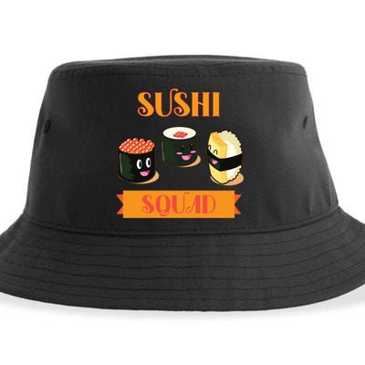 Sushi Squad Funny Sushi Lover Meaningful Gift Sustainable Bucket Hat