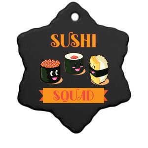 Sushi Squad Funny Sushi Lover Meaningful Gift Ceramic Star Ornament