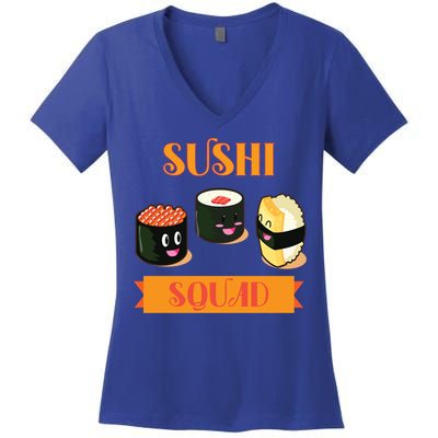 Sushi Squad Funny Sushi Lover Meaningful Gift Women's V-Neck T-Shirt