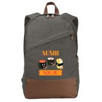 Sushi Squad Funny Sushi Lover Meaningful Gift Cotton Canvas Backpack