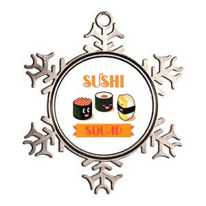 Sushi Squad Funny Sushi Lover Meaningful Gift Metallic Star Ornament