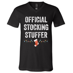 Stocking Stuffer Funny Matching Christmas V-Neck T-Shirt