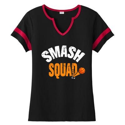 Smash Squad Funny Pickleball Player Pickleball Game Day Ladies Halftime Notch Neck Tee