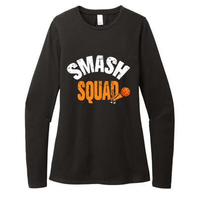 Smash Squad Funny Pickleball Player Pickleball Game Day Womens CVC Long Sleeve Shirt