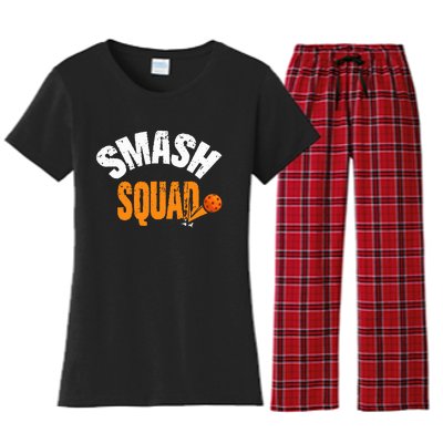 Smash Squad Funny Pickleball Player Pickleball Game Day Women's Flannel Pajama Set