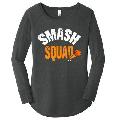 Smash Squad Funny Pickleball Player Pickleball Game Day Women's Perfect Tri Tunic Long Sleeve Shirt