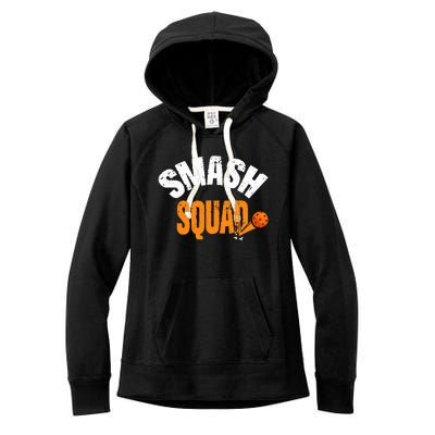 Smash Squad Funny Pickleball Player Pickleball Game Day Women's Fleece Hoodie