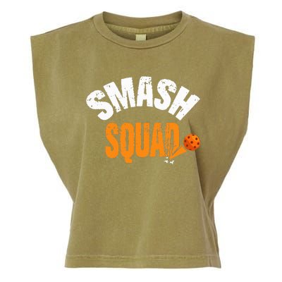 Smash Squad Funny Pickleball Player Pickleball Game Day Garment-Dyed Women's Muscle Tee