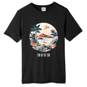 Summer Saying Fun In The Sun Tropical Beach Vacation Gift Tall Fusion ChromaSoft Performance T-Shirt