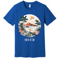 Summer Saying Fun In The Sun Tropical Beach Vacation Gift Premium T-Shirt