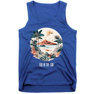 Summer Saying Fun In The Sun Tropical Beach Vacation Gift Tank Top