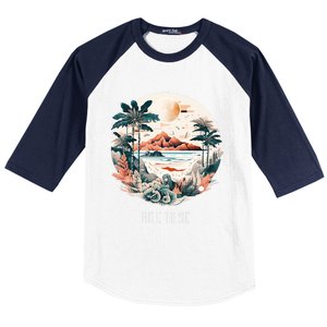 Summer Saying Fun In The Sun Tropical Beach Vacation Gift Baseball Sleeve Shirt