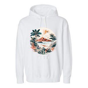 Summer Saying Fun In The Sun Tropical Beach Vacation Gift Garment-Dyed Fleece Hoodie