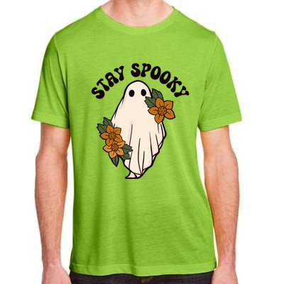 Stay Spooky Floral Ghost Funny Halloween Spooky Season Boo Funny Gift Adult ChromaSoft Performance T-Shirt