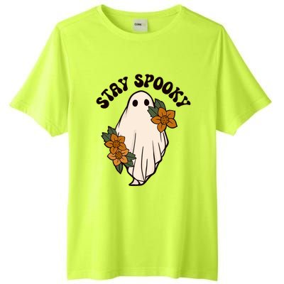 Stay Spooky Floral Ghost Funny Halloween Spooky Season Boo Funny Gift Tall Fusion ChromaSoft Performance T-Shirt