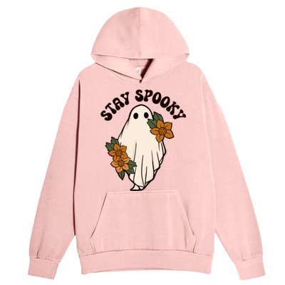 Stay Spooky Floral Ghost Funny Halloween Spooky Season Boo Funny Gift Urban Pullover Hoodie