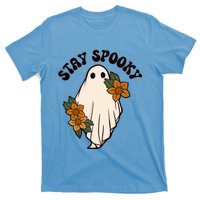 Stay Spooky Floral Ghost Funny Halloween Spooky Season Boo Funny Gift T-Shirt