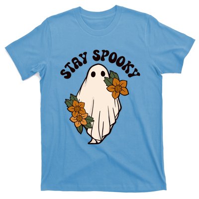 Stay Spooky Floral Ghost Funny Halloween Spooky Season Boo Funny Gift T-Shirt