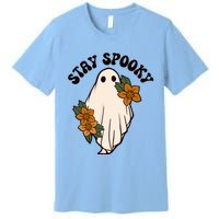 Stay Spooky Floral Ghost Funny Halloween Spooky Season Boo Funny Gift Premium T-Shirt