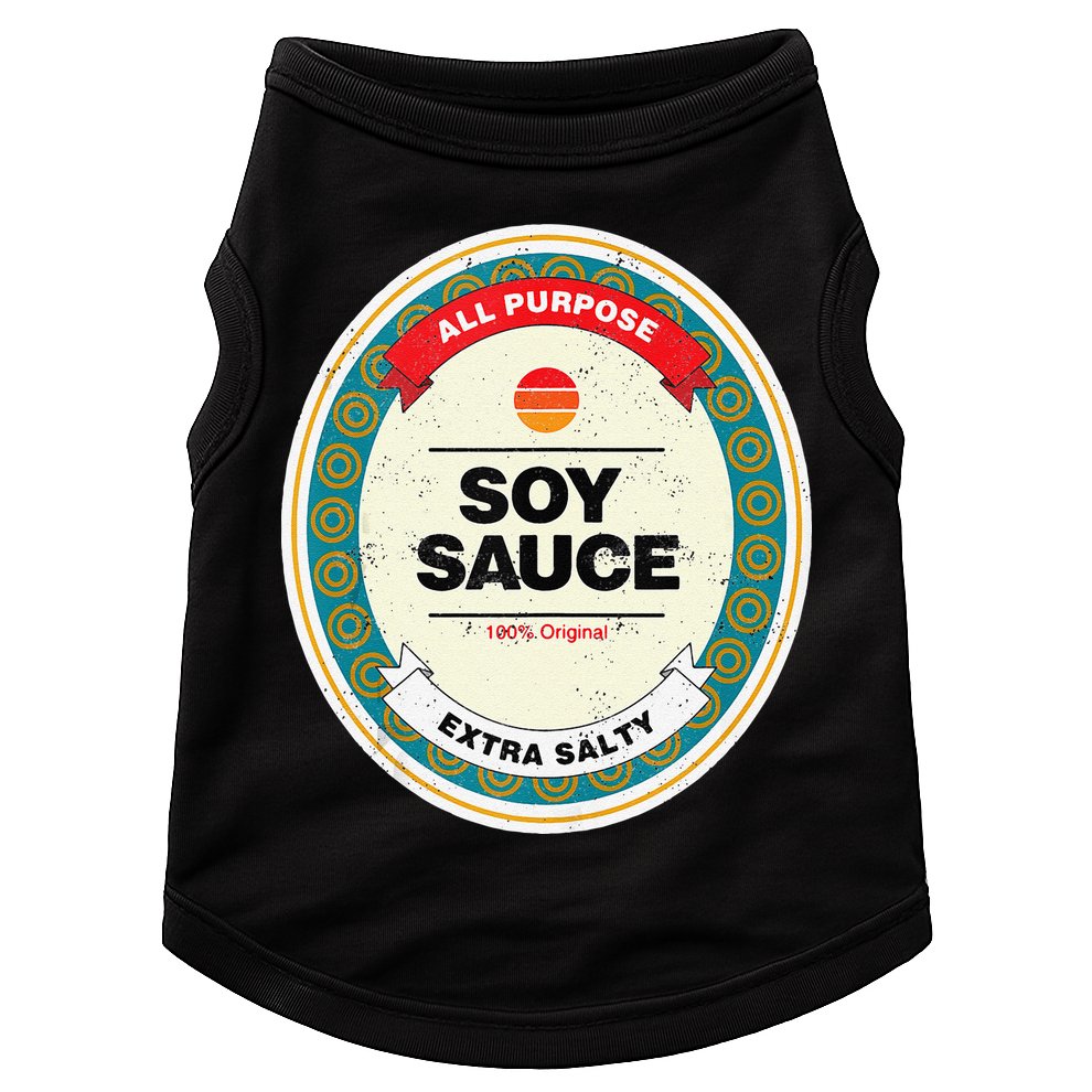 Soy Sauce Funny Halloween Costume Doggie Tank