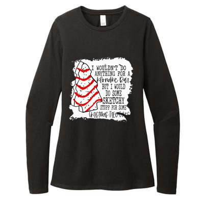 Sketchy Stuff for Some Christmas Tree Cakes Classic  Womens CVC Long Sleeve Shirt