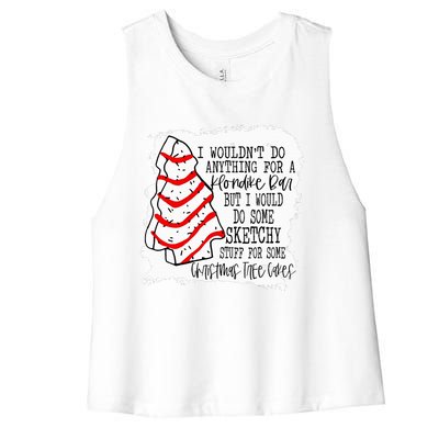 Sketchy Stuff for Some Christmas Tree Cakes Classic  Women's Racerback Cropped Tank