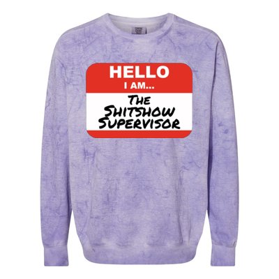 Shitshow Supervisor Funny Manager And Supervisor Colorblast Crewneck Sweatshirt