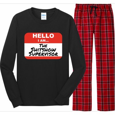 Shitshow Supervisor Funny Manager And Supervisor Long Sleeve Pajama Set