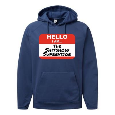 Shitshow Supervisor Funny Manager And Supervisor Performance Fleece Hoodie