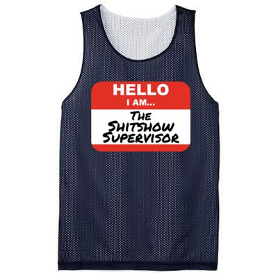 Shitshow Supervisor Funny Manager And Supervisor Mesh Reversible Basketball Jersey Tank