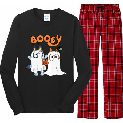 Spooky Season Funny Ghost Booey Halloween Long Sleeve Pajama Set