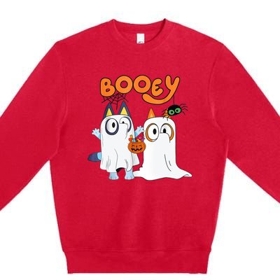 Spooky Season Funny Ghost Booey Halloween Premium Crewneck Sweatshirt