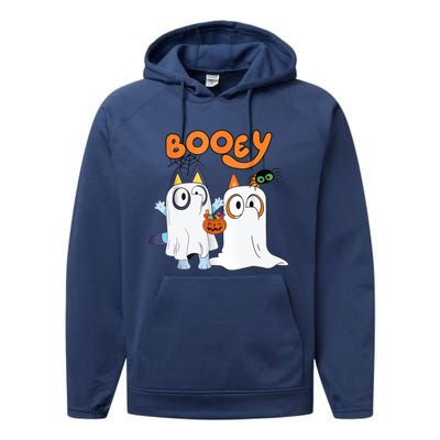 Spooky Season Funny Ghost Booey Halloween Performance Fleece Hoodie