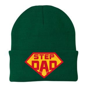 Super Stepdad Funny Hero Step Dad Birthday Fathers Day Knit Cap Winter Beanie