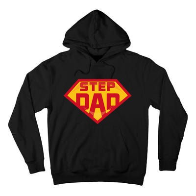 Super Stepdad Funny Hero Step Dad Birthday Fathers Day Tall Hoodie