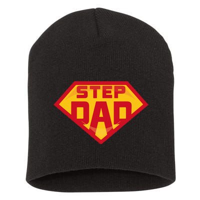 Super Stepdad Funny Hero Step Dad Birthday Fathers Day Short Acrylic Beanie