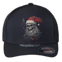 Skeleton Skull Funny Merry Christmas Santa Matching Family Flexfit Unipanel Trucker Cap