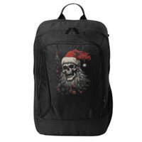 Skeleton Skull Funny Merry Christmas Santa Matching Family City Backpack