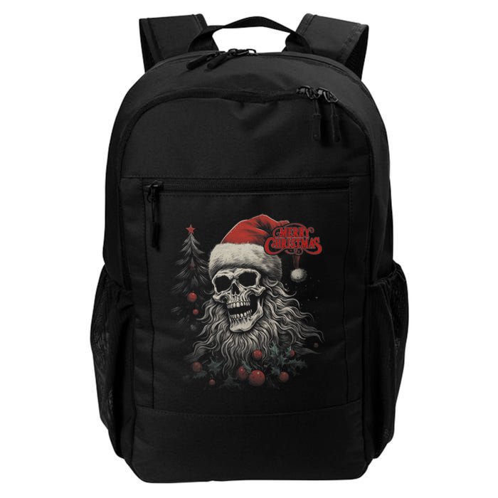 Skeleton Skull Funny Merry Christmas Santa Matching Family Daily Commute Backpack