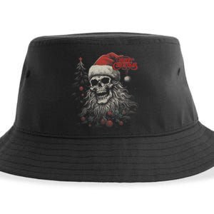 Skeleton Skull Funny Merry Christmas Santa Matching Family Sustainable Bucket Hat