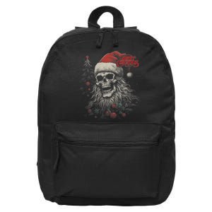 Skeleton Skull Funny Merry Christmas Santa Matching Family 16 in Basic Backpack