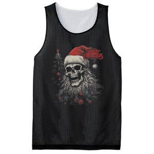 Skeleton Skull Funny Merry Christmas Santa Matching Family Mesh Reversible Basketball Jersey Tank