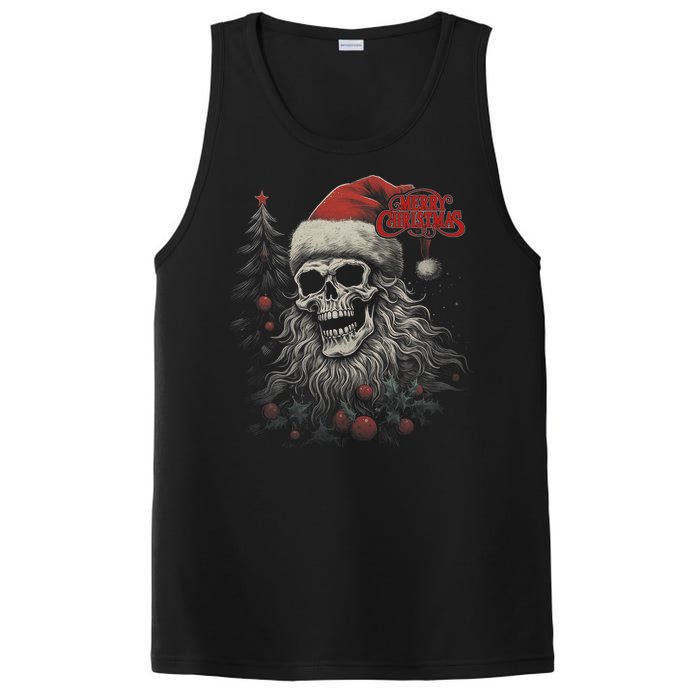 Skeleton Skull Funny Merry Christmas Santa Matching Family PosiCharge Competitor Tank