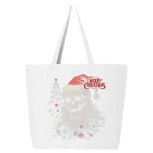 Skeleton Skull Funny Merry Christmas Santa Matching Family 25L Jumbo Tote